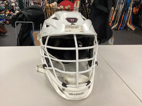 Vist Large View of Product Image Which is Used Warrior BURN Lacrosse Helmet White M/L