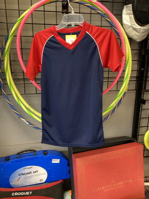 Vist Large View of Product Image Which is Used Champion Sports YOUTH BB/SB Jersey White/Red/Navy LG