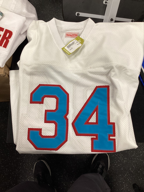 Vist Large View of Product Image Which is Used Mitchell & Ness Earl Campbell OILERS Top Adult White 2X