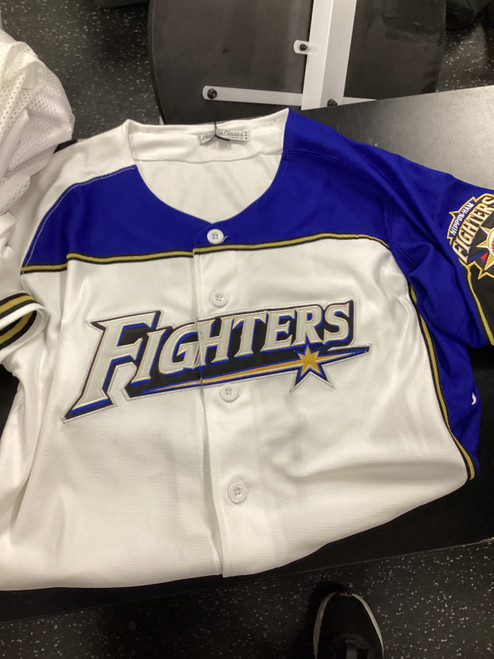 Vist Large View of Product Image Which is Used Nippon Ham Fighters Shohei Ohtani BB/SB Jersey White LG