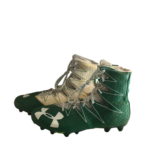 Vist Large View of Product Image Which is Used Under Armour Adult FB Cleats Green Senior 12