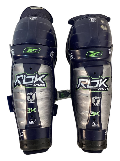 Vist Large View of Product Image Which is Used Jofa RBK Youth Shin Guards Navy Blue 11"