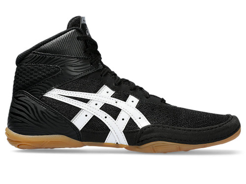 Vist Large View of Product Image Which is  Adidas Matflex 7 GS Adult Wrestling Shoe Black/White #1081A05100