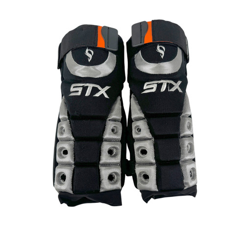 Vist Large View of Product Image Which is Used STX Lacrosse Arm Pads Black LG