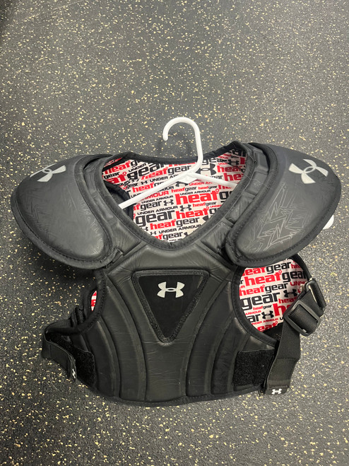 Vist Large View of Product Image Which is Used Under Armour 2T2 SHOULDER PADS Lacrosse Shoulder Pads Black MD