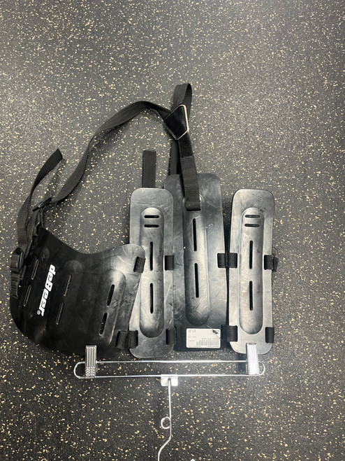 Vist Large View of Product Image Which is Used DeBeer RIB Lacrosse Rib Pads Black LG