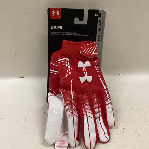 Used Under Armour UAF6 FB Gloves Red LG 11725-S000474738