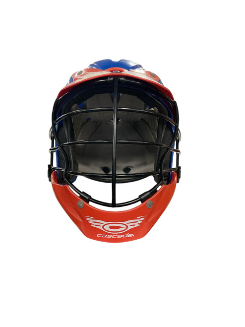 Vist Large View of Product Image Which is Used Cascade CPVR Lacrosse Helmet Royal Blue MD