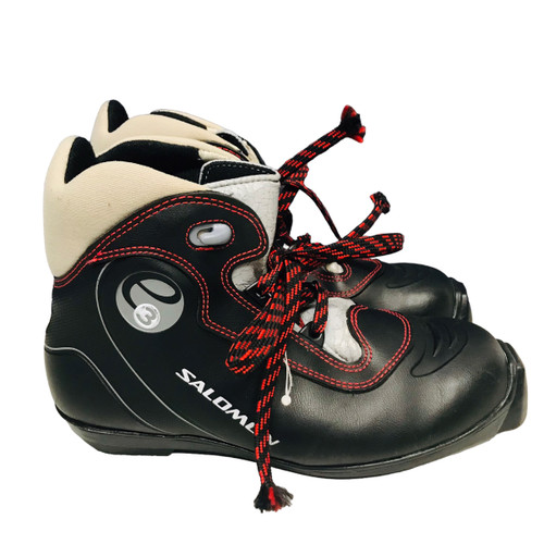 Vist Large View of Product Image Which is Used Salomon Boys SNS XC Ski Boots Black W 06.5-07 / JR 4.5-05