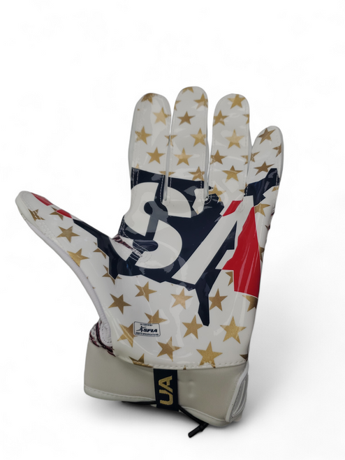 Vist Large View of Product Image Which is Used Under Armour BLUR LIMITED EDITION FB Gloves White XL 11863-S000016995