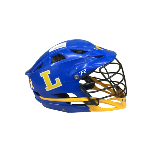 Vist Large View of Product Image Which is Used Cascade R Lacrosse Helmet Royal Blue One Size