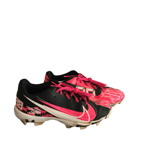 Vist Large View of Product Image Which is Used Nike HYPERDIAMOND BB/SB Cleats Pink Junior 05