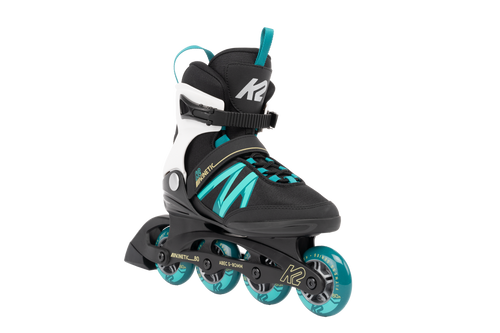 Vist Large View of Product Image Which is The Kinetic 80 is the perfect skate for the beginner or casual skater and this season it gets an upgrade! With a new sleek graphic and modern colors that look great everywhere these are the perfect skates for a leisurely neighborhood cruise or a few laps around the park. The Traditional Lacing and Original SoftBoot® design provide a comfortable and familiar fit and feel for those getting acclimated to the sport. To give the SoftBoot® the necessary support we added the Stability Plus Cuff, which also allows for great power transfer from your body to the skate. The design is finished with the composite F.B.I. Frame that establishes a low center of gravity while dampening road vibration for a smooth rolling ride.