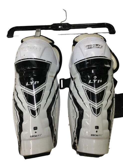 Used CCM LTP Junior Shin Guards White 11" 11613-S000146369