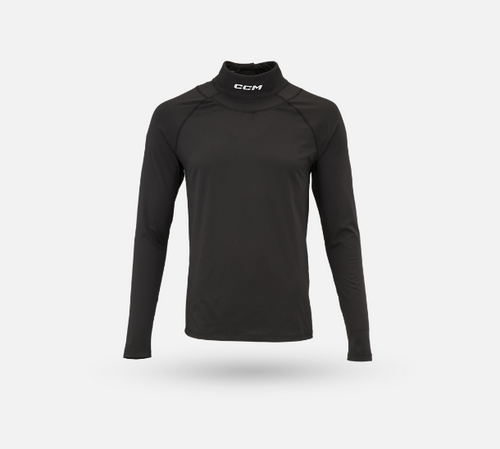 Vist Large View of Product Image Which is CCM Compression Long Sleeve Youth Neck Protector Shirt #TNG2BAYT