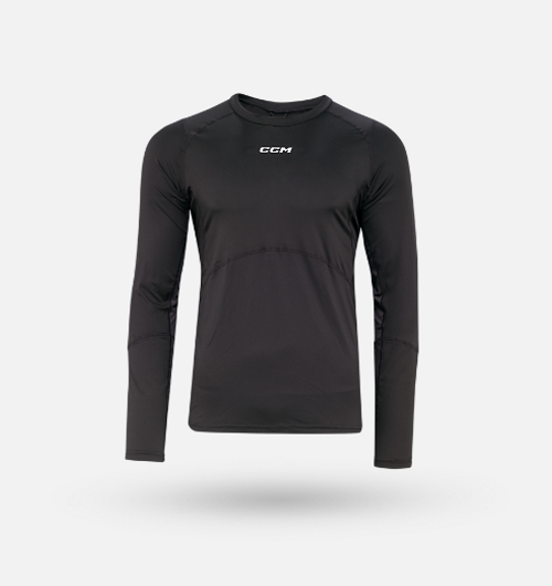Vist Large View of Product Image Which is CCM Long Sleeve Adult Top with Gel Application #TLS2BG