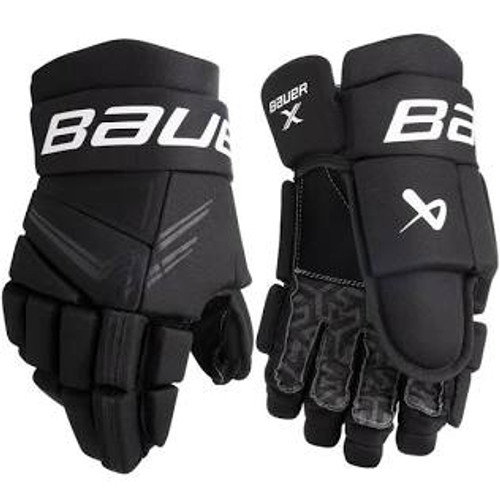 New BAUER X S24 GLOVES SR-15" 10558-BAR1063728-BLK15