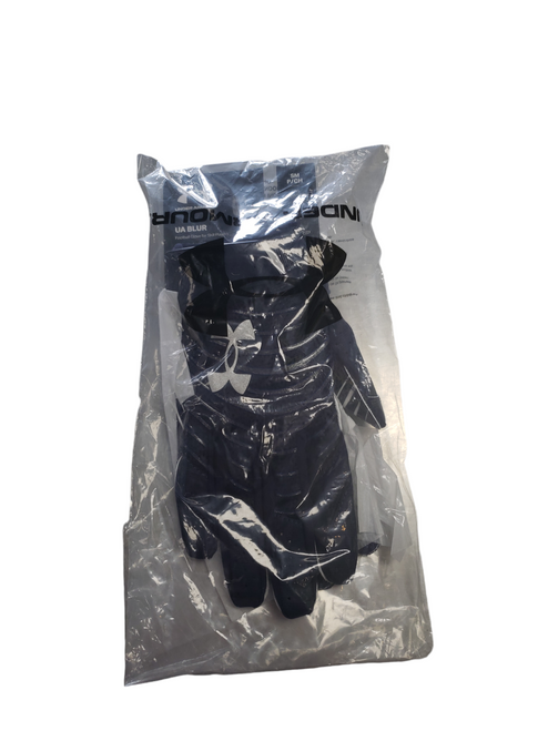 Vist Large View of Product Image Which is Used Under Armour BLUR FB Gloves Navy Blue SM 11849-S000020790