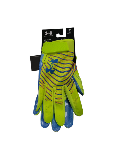 Used Under Armour BLUR FB Gloves Yellow MD 11849-S000020797