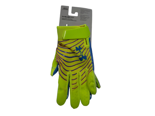Used Under Armour BLUR FB Gloves Yellow MD 11849-S000020798