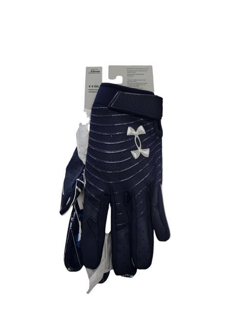 Used Under Armour BLUR FB Gloves Navy Blue MD 11849-S000020811