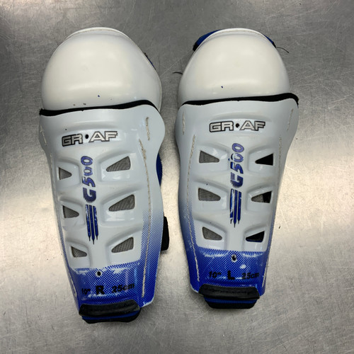 Used Graf G500 Junior Shin Guards White 10" 11762-S000054293