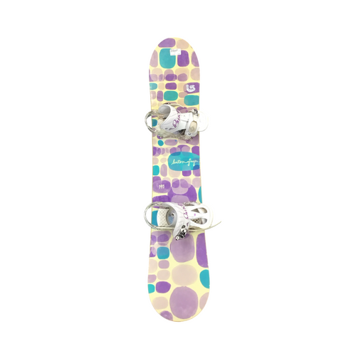 Vist Large View of Product Image Which is Used Burton GINGER Girls Board/Binding White And Purple 141 cm