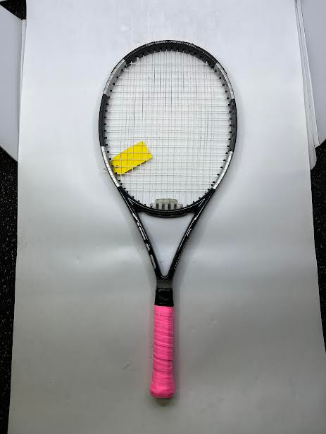 Vist Large View of Product Image Which is Used Head LIQUID METAL 8 Adult Tennis Racquet Black 4 3/8"