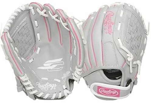 New Rawlings SURE CATCH RH Throw Fastpitch Gloves 10 1/2" 11856-RAWSCSB105PR