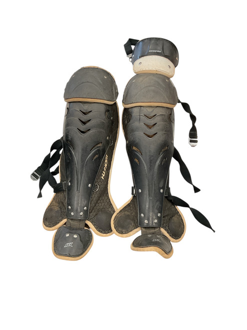 Vist Large View of Product Image Which is Used Worth SHIN GUARD Catchers Leg Guards Black Adult