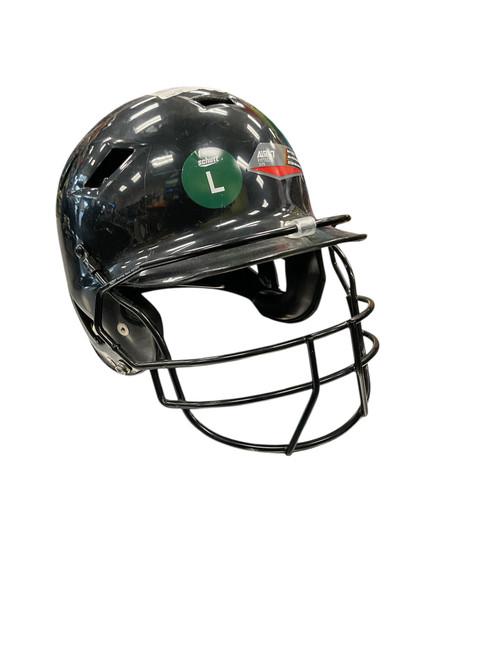 Vist Large View of Product Image Which is Used Schutt HELMET BLACK Batting Helmet w/Mask Black LG