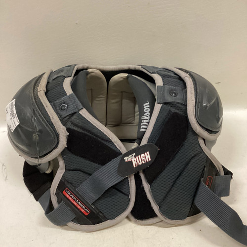 Vist Large View of Product Image Which is Used Wilson TDY RUSH FB Shoulder Pads Black MD