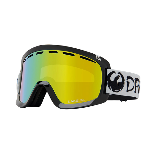 Vist Large View of Product Image Which is New Dragon D1 OTG 2026 Snow Goggles- Classic Grey/Lumalens Gold Ionized and Light Rose Lenses
