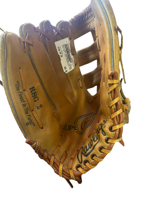 Used Rawlings SUPERSIZE SOFTBALL BB/SB Glove LH Throw Brown 14" 11732-S000345635