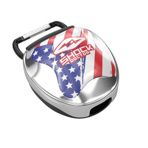 Shock Doctor Mouthguard Case Chrome Flag #101C