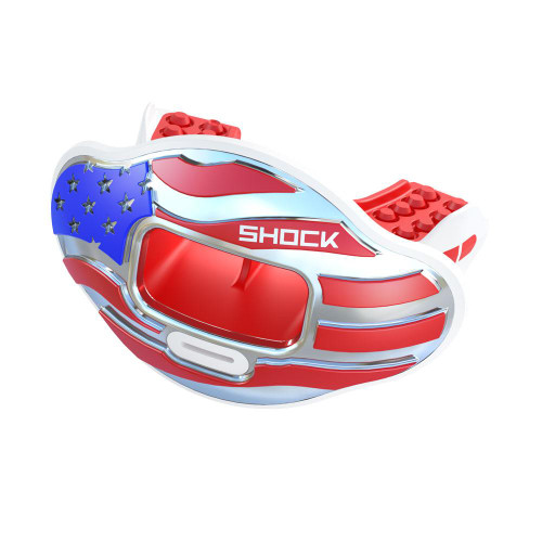 Vist Large View of Product Image Which is Shock Doctor Air Flow 2.0 3D Mouthguard Stars & Stripes #35003D