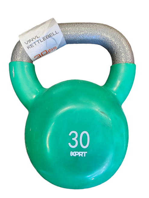 Vist Large View of Product Image Which is New 30lb Vinyl Kettlebell Grn