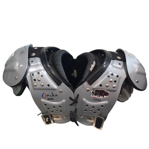 Used Schutt Y FLEX 13-14 FB Shoulder Pads Grey LG 11813-S000315916