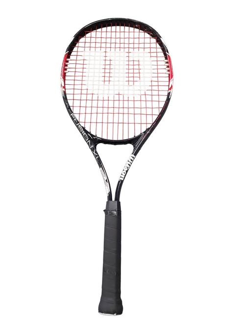 Vist Large View of Product Image Which is Used Wilson FUSION XL Adult Tennis Racquet Red Unknown