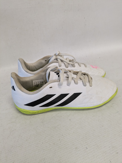 Vist Large View of Product Image Which is Used Adidas Soccer Indoor Shoes White Junior 05