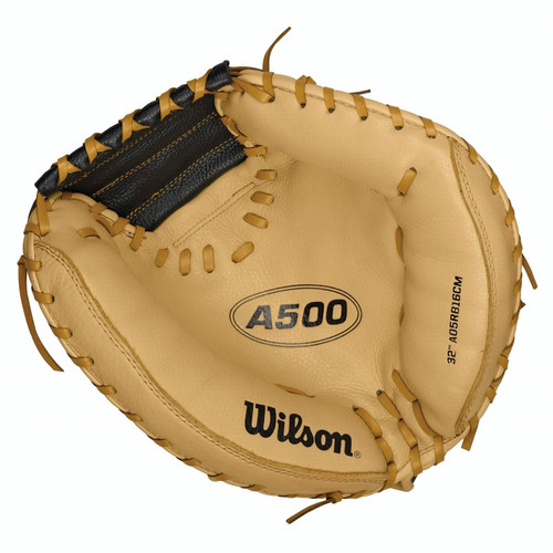 Vist Large View of Product Image Which is New Wilson A500 BB/SB Catchers RH Throw 32"