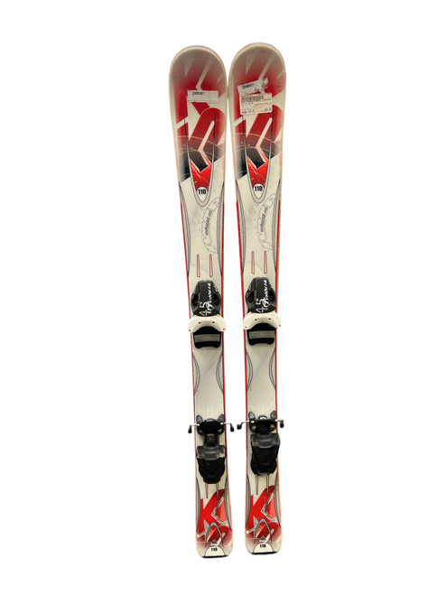 Vist Large View of Product Image Which is Used K2 AMP Boys DH Ski/Binding White 112 cm