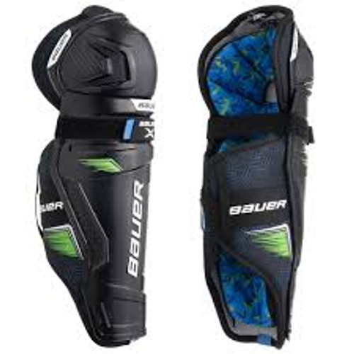New BAUER X SHINS 11 11774-WMTBA-SG-X-JR-11