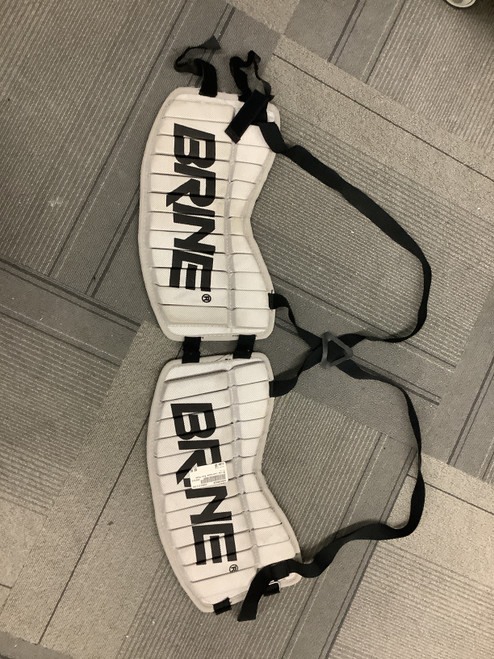 Vist Large View of Product Image Which is Used Brine Lacrosse Rib Pads Grey Senior