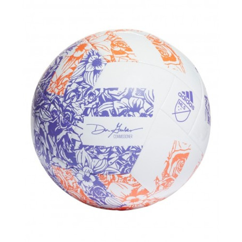 Vist Large View of Product Image Which is Adidas MLS Club Soccer Ball Purple Rush/Solar Orange #HD2559 