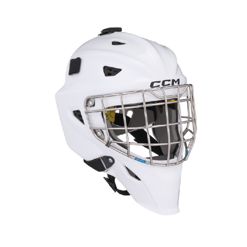 CCM Axis 1.5 Junior Goalie Mask White #GFAF5JR