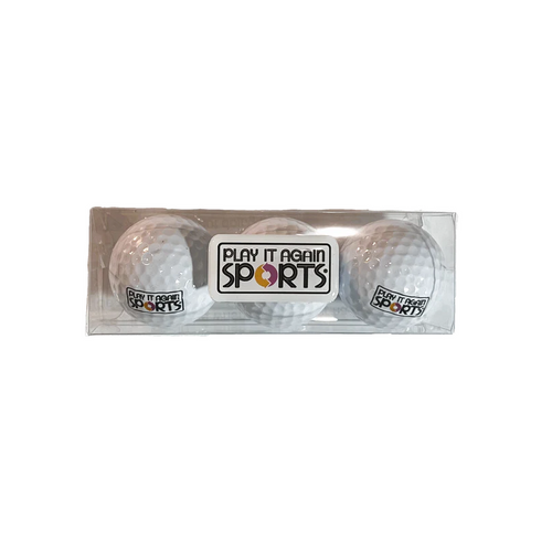 Vist Large View of Product Image Which is Play It Again Sports Logo Golf Balls 3pk #GB001PIA