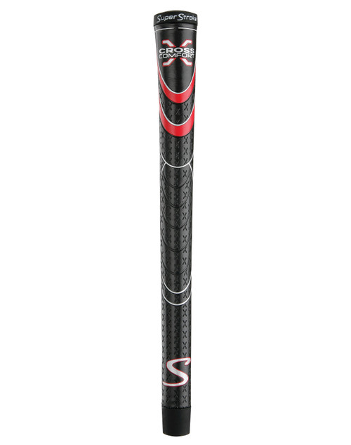 Vist Large View of Product Image Which is Superstroke Cross Comfort Black/Red Undersize Grip #SS900