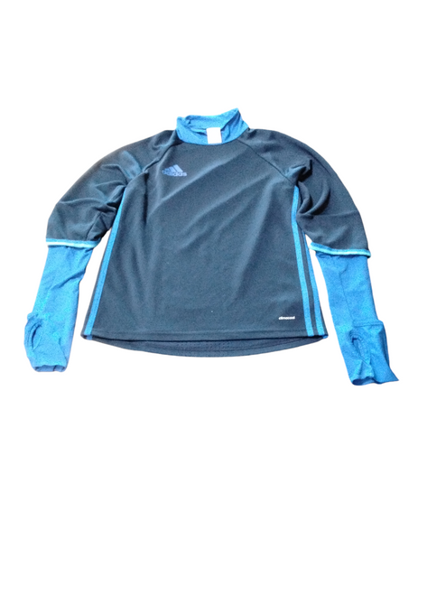 Vist Large View of Product Image Which is Used Adidas CLIMACOOL Soccer Top Yth Navy Blue SM
