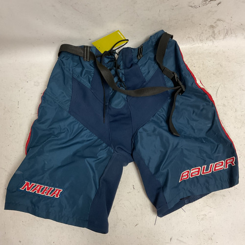 Vist Large View of Product Image Which is Used Bauer NAHA Senior Pant Royal Blue And Red SM